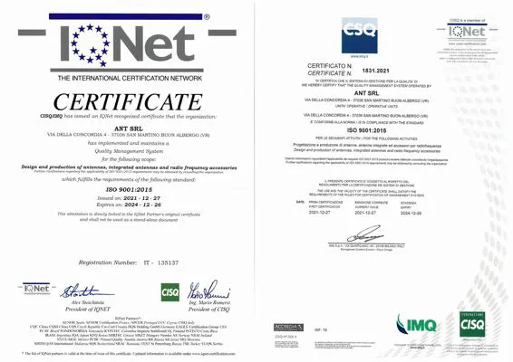 Certificazione Iso9001